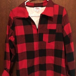 Buffalo plaid zip up